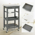 thumbnail image 2 of Costway Compact Kitchen Island Cart Rolling Service Trolley with Stainless Steel Top Basket, 2 of 10