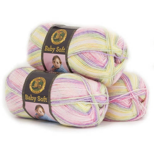Lion Brand Yarn Baby Soft Circus Print DK Baby Light Acrylic, Nylon