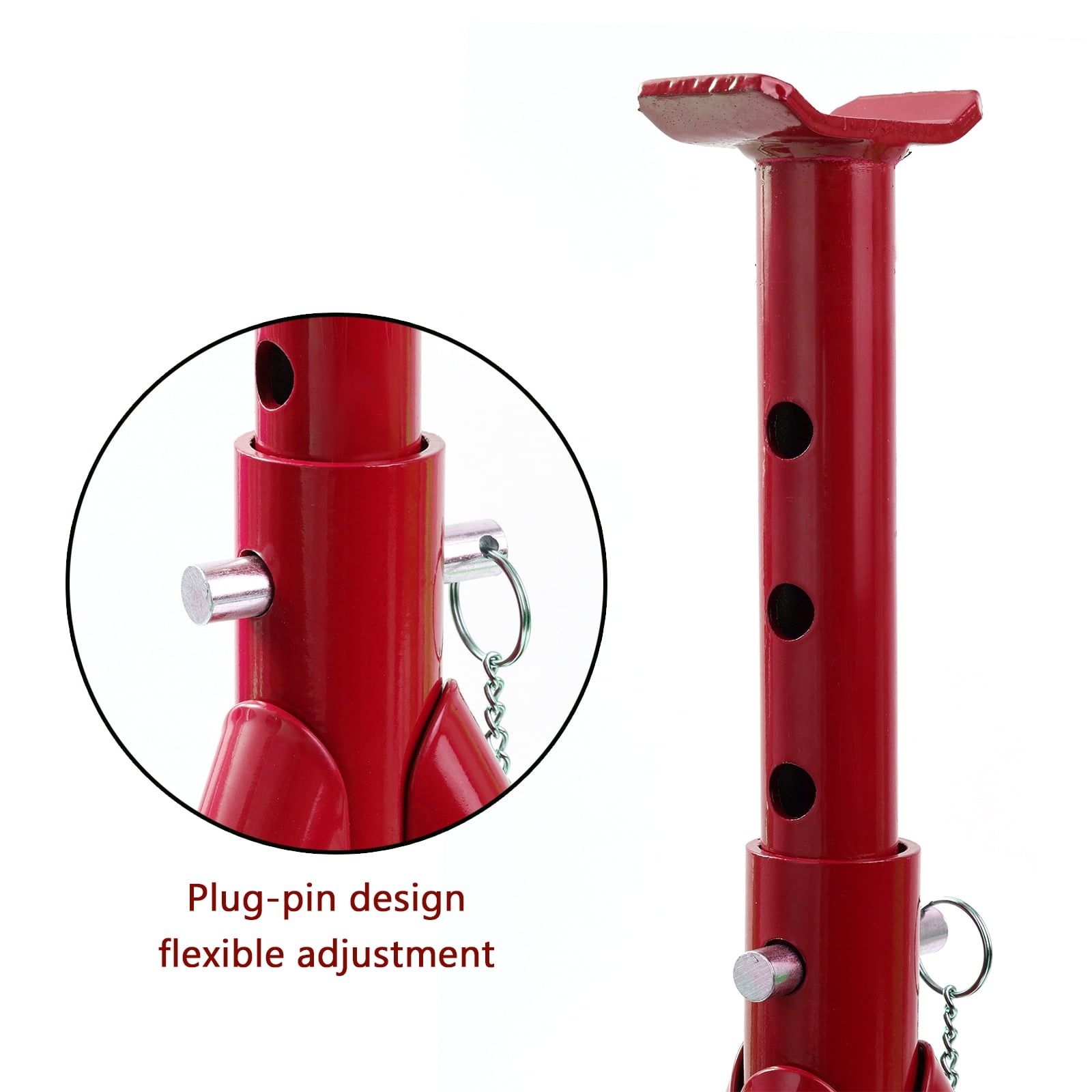 AUTOXBERT Car Jack Stands 3 Ton Car Lifting Caravan Heavy Duty Steel Hoist Support Tools