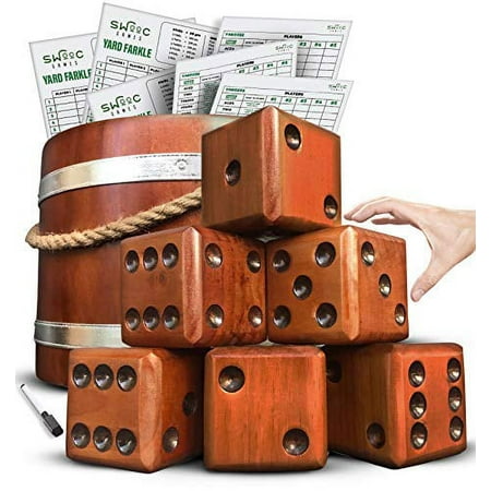 SWOOC - Yardzee  Farkle  and 20+ Giant Dice Games (All Weather) – For Adults and Children Ages 6-100