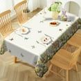 thumbnail image 5 of Pbobriich Spring Easter Bunny Tablecloth,Brown Easter Rabbits Eggs Seasonal Table Cover for Party Picnic Dinner Decor,60x84, 5 of 5