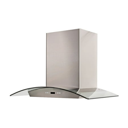 Cavaliere-Euro 36W in. Tempered Glass Canopy Island Range
