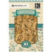 K&Company Ancestry.com Chipboard Alphabet Box, 61 Pieces
