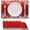 Snow, variant on Traditional Red Christmas Linen Table Placemats Set of 6, 12x18 Inch Square Placemats with Snowflakes, Non-slip Washable Placemats Dinner Plate Mats for Christmas Table Decorations
