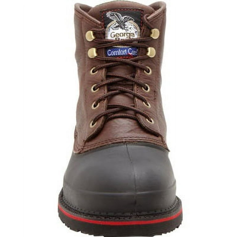 Men s Georgia Boot G66 6 MUDDOG Comfort Core Safety Toe Work Boot Chocolate Full Grain Leather 4 W Walmart