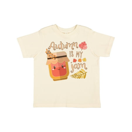 

Inktastic Autumn is My Jam with Cute Jar and Fall Leaves Boys or Girls Toddler T-Shirt
