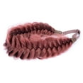 thumbnail image 4 of DIGUAN Messy Wide 2 Strands Synthetic Hair Braided Headband Classic Chunky Plaited Braids Elastic Stretch Hairpiece (Burgundy), 4 of 4