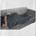 thumbnail image 5 of Antique Oriental Soft Flannel Fleece Throw Blanket, Continuous Folk Inspired Motifs Illustration, Cozy Plush for Indoor and Outdoor Use, 50" x 60", Yellow Deep Sky Blue, by Ambesonne, 5 of 5