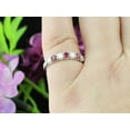 thumbnail image 4 of HeartsAndYou 3ct Natural Pink Ruby Half Eternity Wedding Band Ring 100% 14k SOLID White Gold, 4 of 9