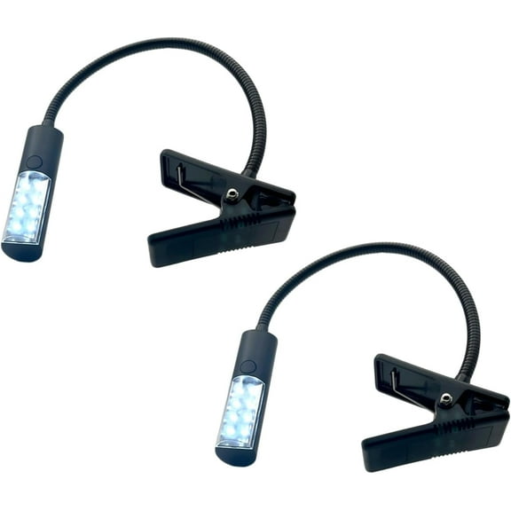 Nexgrill Revelry Flexible LED Light, Easy to Use, Magnetic Base with Clamp, Perfect for Low-Light Grilling, Great Accessory for Outdoor Grilling, Camping, and Tailgating, Black, 530-0075B (2-Pack)