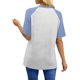 thumbnail image 3 of Camisetas de manga corta de verano para mujeres Moda de manga de raglan Color bloqueado cuello redondo Blusa casual Camisetas de manga corta de mujer Casual, 3 of 8