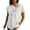 White, variant on Women's Bow Tie V Neck Short Sleeve Blouse Casual Linen Tunic Tops Summer Outfit Loose Fit Flowy Work Office Streetwear Vacation Khaki L