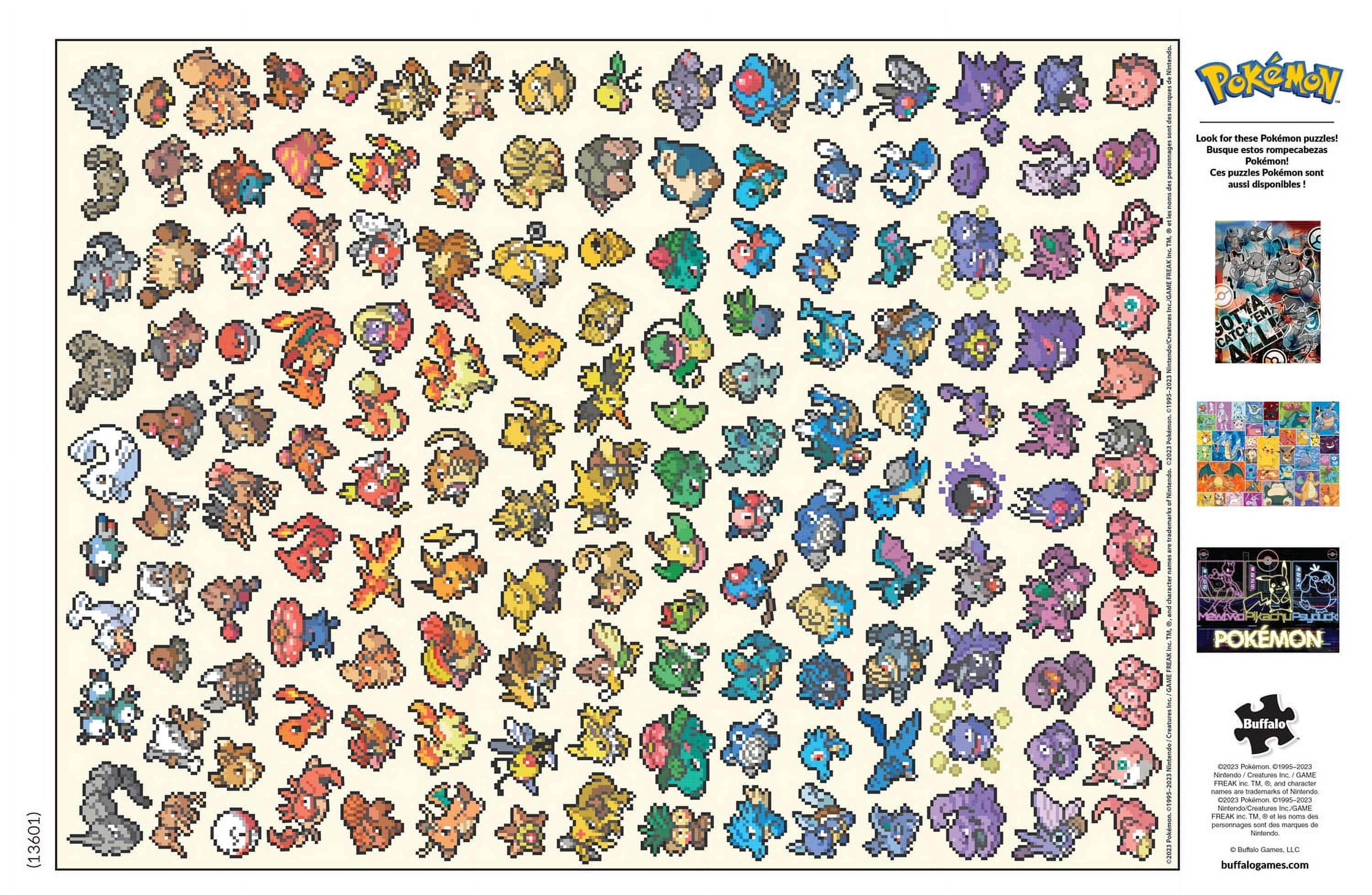 Buffalo Games 1000-Piece Pokemon Pixel Rainbow Adult Interlocking Jigsaw Puzzle