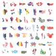 thumbnail image 1 of 150 Sheets of Plane Sticker Notebook Country Flag Stickers Travel Case Sticker for Scrapbook Cup Suitcase, 1 of 4