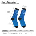 thumbnail image 2 of Honeii Blue Christmas With Snowflakes Print Adult Socks,Crew Socks,Casual Calf Socks,Daily Wear Socks for Men & Women, Perfect for Sports, Casual and Everyday Use, 2 of 6