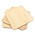 thumbnail image 2 of Labymos 10Pcs 70mm Square Rounded Corners DIY Environmental Protection Wooden Interlayer Wood Chip, 2 of 8