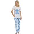 thumbnail image 3 of Women's Stitch T-Shirt and Pants Sleepwear 2-Piece Set Disney Lilo and Stitch, 3 of 8