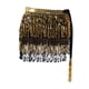 thumbnail image 4 of Bufanda con Borlas Salvador Falda con Flecos de Lentejuelas danza del vientre Oro y negro, 4 of 10