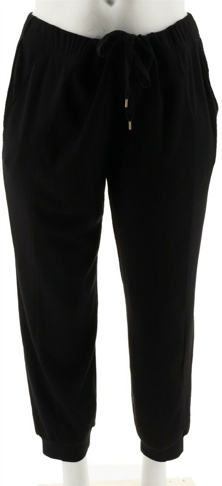 waffle knit jogger pants
