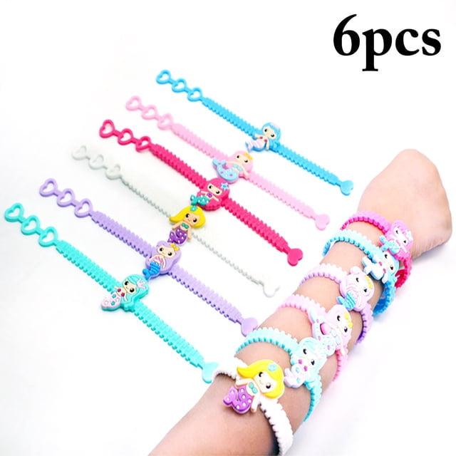 6 Pcs Bracelet de Noël Cœur Bracelet Réglable Bracelet de Fête pour Enfants