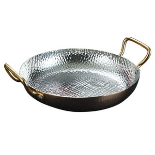 Cast Iron Sukiyaki Dual Handle Casserole Pan with Wooden and Glass Cover Lid (28cm), Size: 28 cm, Clear