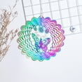 thumbnail image 5 of Isvgxsz Hanging Wind Spinners Outdoor, 3D Stainless Steel Laser Cut Wind Sculptures, Metal Kinetic Wind Catchers & Spinners for Window Indoor Garden Decor Yard Art (Purple), 5 of 6