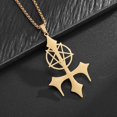thumbnail image 5 of High Quality Cut Stainless Steel Inverted Pentagram Symbol Pendant Necklace for Men Gothic Trident Cross Jewelry Accessories, 5 of 5