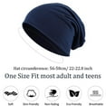 thumbnail image 3 of Yirtree Women Men Stylish Thin Hip-hop Soft Stretch Knit Slouchy Beanie Hat Skull Double-layers Thin Stretchy Slouchy Cap, 3 of 8