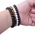 thumbnail image 2 of Pulsera de cuentas elásticas de cristal curativo con piedras preciosas semipreciosas naturales, unisex, 2 of 4