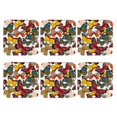 thumbnail image 2 of Bingfone Vintage Retro Floral Butterfly Leather Drinks Coasters with Set of 6,Suitable for Home Kitchen,Coffee Cup Coasters Home Gift, 2 of 9