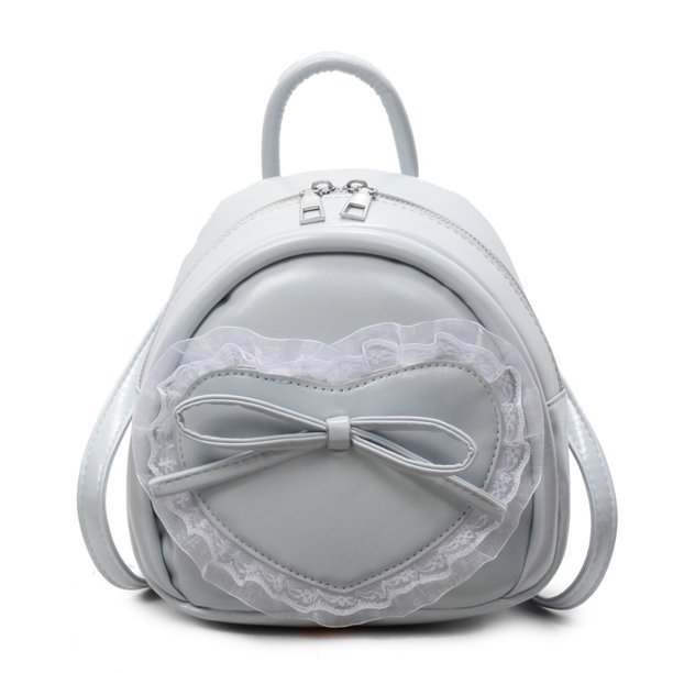 Mochila con lazo de encaje de moda para mujer, nuevo estilo 2025, moderna y pequeña mochila escolar, mochila de mano para compras.