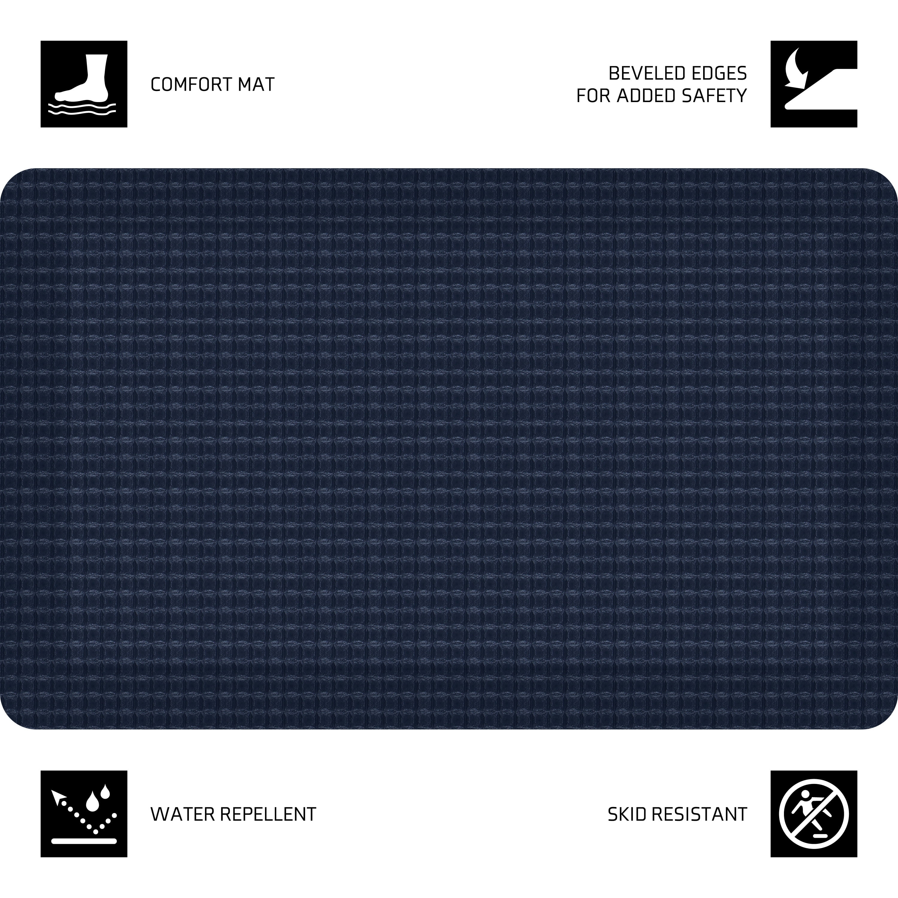 Better Homes & Gardens Gel Comfort Kayla Collection Blue Cove 20" x 32" Anti-Fatigue Kitchen Mat