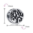 thumbnail image 4 of Bling Jewelry Womens .925 Sterling Silver Family Circle Wishing Tree of Life Bead Charm Oxidized for Bracelet, 4 of 5