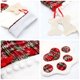 thumbnail image 4 of Medias de Navidad grandes para mascotas de 46x28 cm para perros, gatos, niños, regalo de dulces, bolsa a cuadros, medias de pata, adornos para árboles de Navidad-azul + rojo,11 Feliz Sencillez, 4 of 4