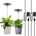 thumbnail image 3 of LORDEM Luz de cultivo de plantas, luz LED de espectro completo para plantas de interior, lámpara de cultivo con temporizador de encendido/apagado automático 4/8/12H, 4 brillo regulable, 2 paquetes de, 3 of 4
