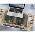 thumbnail image 3 of Cute Beige Brown Anime Desk Mat Kawaii Rainy Night Moonlight Witch XXL Large Extended Full Desk Gaming Mousepad XXL Long Keyboard Mouse Mat Desk Pad 31.5x15.75 in, Decor Desk Mats for Women Girl, 3 of 6