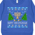 thumbnail image 3 of Inktastic Happy Chrismukkah Sweater Style with Menorah and Trees Toddler Sweatshirt, 3 of 4