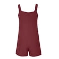 thumbnail image 5 of Drses Womens Summer Casual Suspender Printing Sleeveless Romper Loose Spaghetti Strap Shorts Overalls Jumpsuit with Pockets, 5 of 5