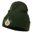 thumbnail image 2 of Snowman Christmas Ornament Embroidered Beanie - Olive OSFM, 2 of 5
