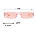 thumbnail image 2 of Gafas de sol rectangulares retro vintage para mujer Gafas rectangulares gruesas, 2 of 5