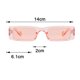 thumbnail image 2 of Gafas de sol rectangulares retro vintage para mujer Gafas rectangulares gruesas, 2 of 5