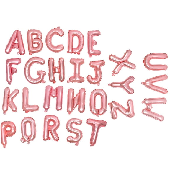 Masteelf 16inch Alphabet Foil Balloon A-Z Optional 26 Letters Balloons Birthday Wedding Party Festival Decoration Supplies (Rose Gold)