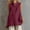 Wine, variant on Xdegoge Cotton Linen Tops for Women V Neck Stand Collar Button Down Sleeveless Tunic Tank Top Relaxed Fit Casual Office Fashion Trendy Travel Blouses