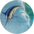 thumbnail image 2 of Addison Rugs Dream Shag Premium Machine Washable Transitional Sailfish Bermuda Round Rug, 8' x 8', 2 of 8