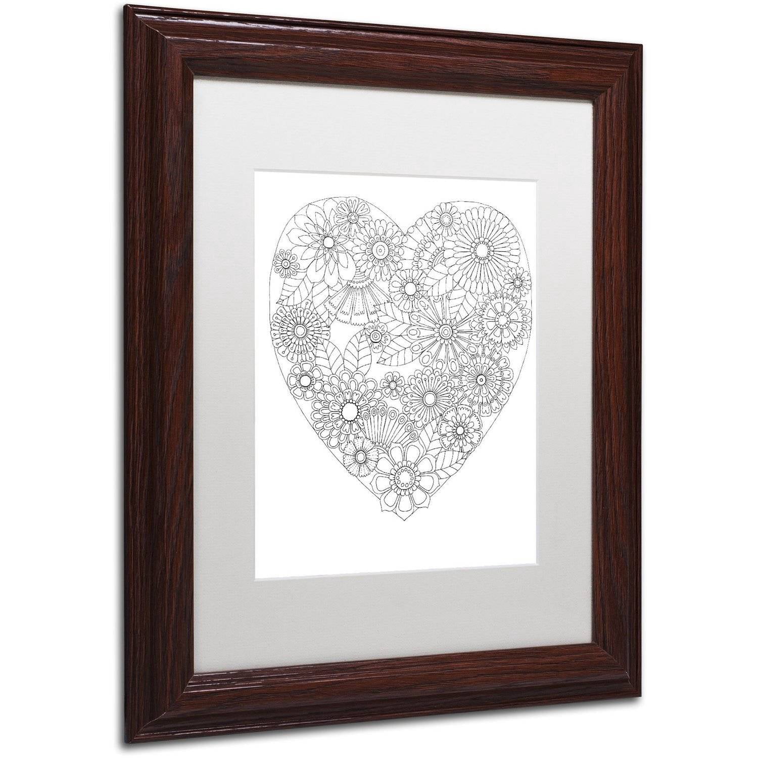 Trademark Fine Art "Big Beautiful Blossoms 13" Canvas Art by Hello Angel, White Matte, Wood Frame
