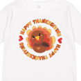thumbnail image 4 of Inktastic Happy Thanksgiving with Cute Turkey Boys or Girls Long Sleeve Toddler T-Shirt, 4 of 5