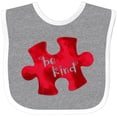 thumbnail image 3 of Inktastic Autism Awareness Be Kind Red Puzzle Piece Boys or Girls Baby Bib, 3 of 4