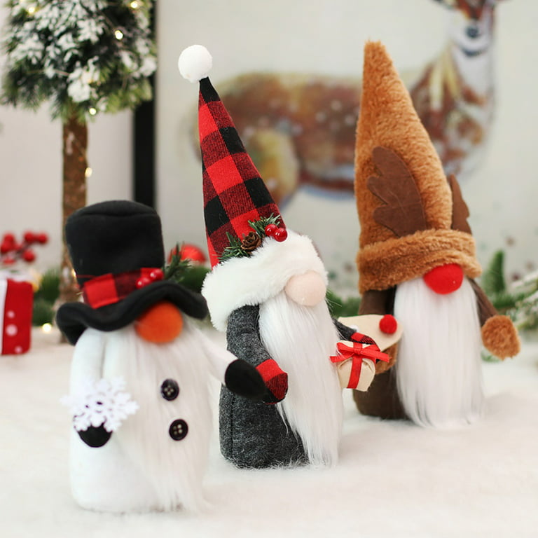 Christmas Plush Gnomes Exquisite Fine Stitching Gnome Christmas Decorations  Soft