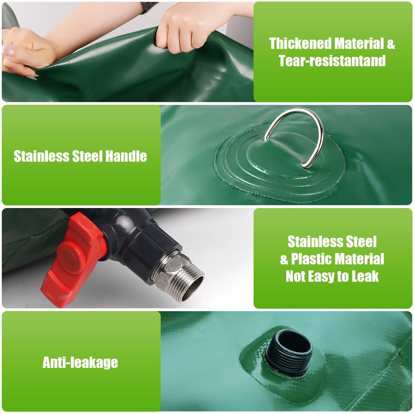 113L/30 Gallon Water Storage Bladder, Foldable Water Bladder Tank, Portable Water Storage Container for Camping, Truck, RV, Emergency, Outdoor, Garden