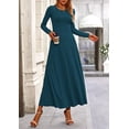thumbnail image 4 of Conjunto PRETTYGARDEN de Top Corto de Punto Acanalado y Falda Maxi Azul Talle S, 4 of 7